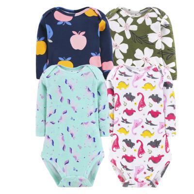 China 0-2Years 100% Cotton Baby Clothes 100% Cotton Long Sleeve Baby Romper Newborn Baby Bodysuit for sale