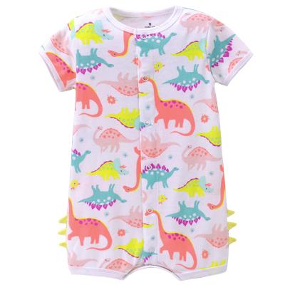 China 2021 Short Sleeve Cotton Short Sleeve Baby Romper 5pcs/lot Baby Sleeeves 5pcs/lot 100% Newborn Snap-Up Romper for sale