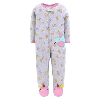 China 3.6.9.12 Months Baby Casual Clothing Unisex 100% Cotton Baby Romper Zipper With FOOTIES for sale