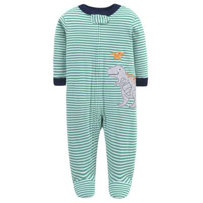 China 2021 Good Quality 100% Cotton Newborn Baby Rompers Clothes 1 Pcs Footie 100% Cotton for sale