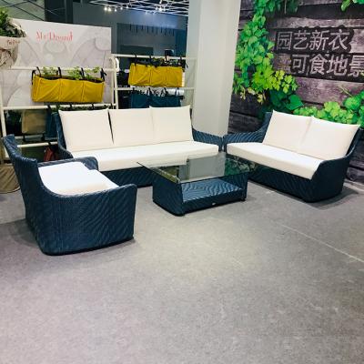 China New Design Outdoor High End Aluminum Garden Rattan Weather Furniture Sofa Set Outdoor Furniture for sale