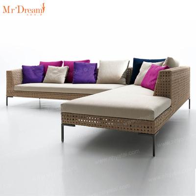 China Modern Popular Outdoor Sectional Patio Sofa Conversation Outdoor Hotel Garden Garden Patio Set for sale