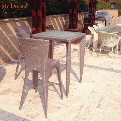 China Modern Commercial Aluminum Water Proof Mr.Dream Cafe Hotel Kitchen Rattan Bar Chair For Sale (Customized) for sale