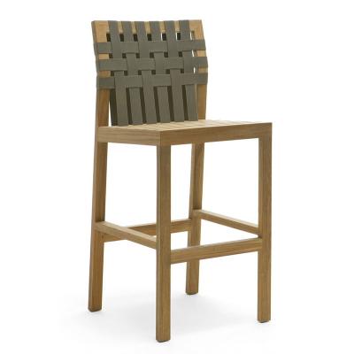 China Outdoor Villa Garden Chair Leisure Chair Natural Teak Outdoor Weather Furniture Terrace Garden Dining Chair for sale