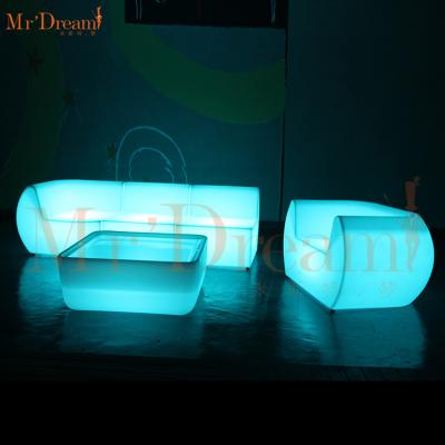 China Waterproof 16 Colors Changing Portable Modern Comfort Illuminated Led Living Room Outdoor Led Corner Sofa for sale