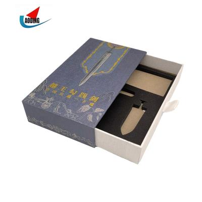 China Logo Printing Cosmetic Packaging Box High Quality Biodegradable Recycled Perfume Drawer Gift Box for sale