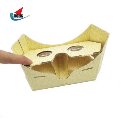 China 3D Movie/3D Games Wrap Model Google Cardboard 3D Virtual Reality Glasses Logo Printed Flat Cardboard VR Glasses for sale