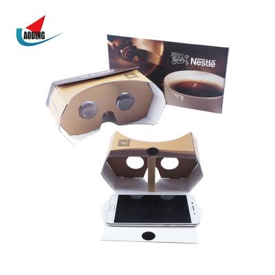 China Watching 3D Movie / 3D Games Design Google Flat Cardboard V3.0 With Sleeve 3D Game VR Glass Cardboard Virtual Reality for sale