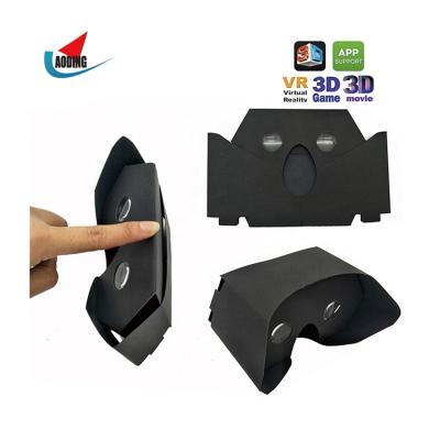 China Foldable 3D Movie/3D Cardboard Vr Glass Cardboard Pocket 3D Google Games/Education VR Headset for sale