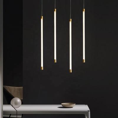 China Minimalist Round Dish Ceilling Led Pendant Lamp Dimmable Lights Kitchen Island Cylinder Pipe Hanging Lamp For Shop Bar Counter for sale