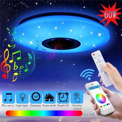 China Smart Modern 40CM Modern Outdoor RGB LED Ceilling Light Music Speaker Ceiling Mounted Lamp for Living Room Bedroom Decoration for sale