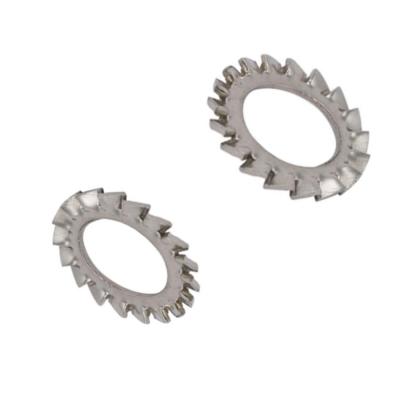 China Stainless Steel Split Custom High Strength Type One Tooth Lock Washers Serrated Lock Washer With External Teeth for sale