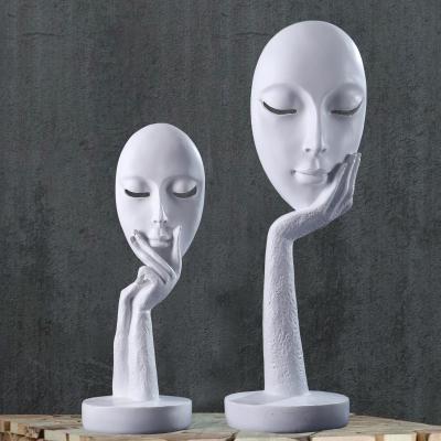 China Global creative Nordic makeup resin open abstract face with home and outdoor decoration home decoration for sale