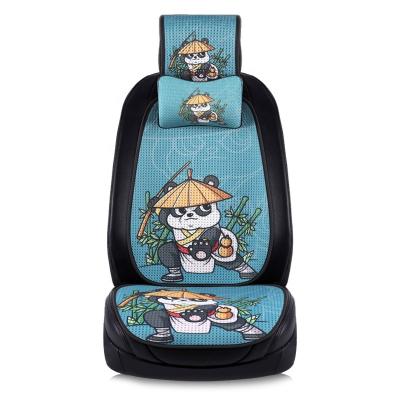 China Easy Clean Cartoon Four Seasons Breathable And Airy Monolithic Funny Fabrics Universal Full Set Car Cushion Car Seat Cover for sale