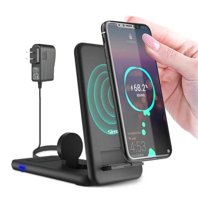 China Smart Watch 3 in 1 Wireless Charger Stand for Earphone Mobile Phone Charger Dock Station Charger for Apple Series for sale