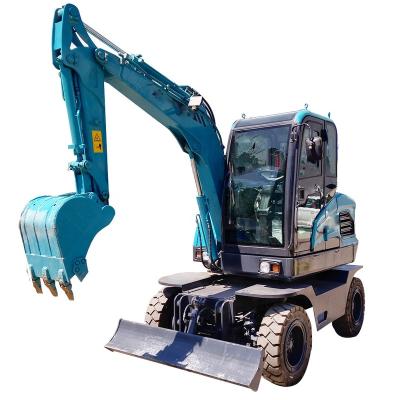 China Hotels Maintenance Instruction Mini ZM 40-9 Four Wheel Drive Excavators 3600kg Bucket Mount Wheel Excavator For Sale for sale