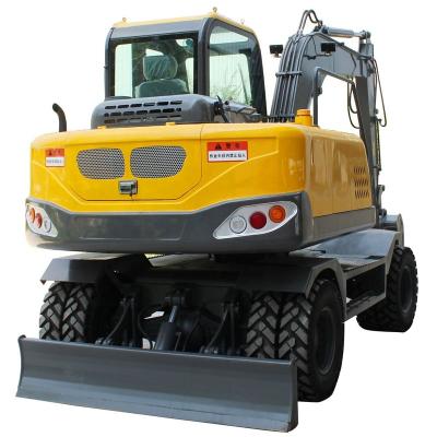 China Building Material Shops Very Popular Hydraulic Mini Wheel Excavator Middle 8ton Wheeled Excavator For Sale for sale