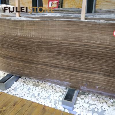 China Modern Hot Sale Wooden Vein Cut Canada Eramosa Natural Tobacco Brown Marble Slabs Polished for sale