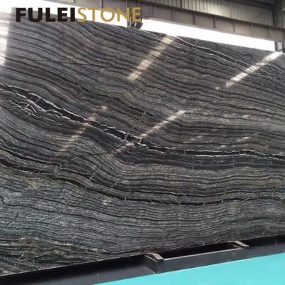 China Floor Wall Decoration Antique Wooden Black Forest Marble Black Wood Marble for sale