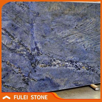 China Building& multifamily & hospitality & Natural Luxury Real Estate Blue Granito Bahia Azul 2cm Brazil Blue Granite Slab for sale