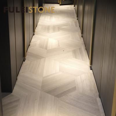 China Modern Premium Chinese White Wood Veins Marble Tile for sale