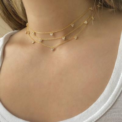 China FASHIONABLE Women Fashion INS Hot Selling Real 18K Gold Plated Necklace Clavicle Copper Chain Soft Butterfly Necklace Jewelry for sale