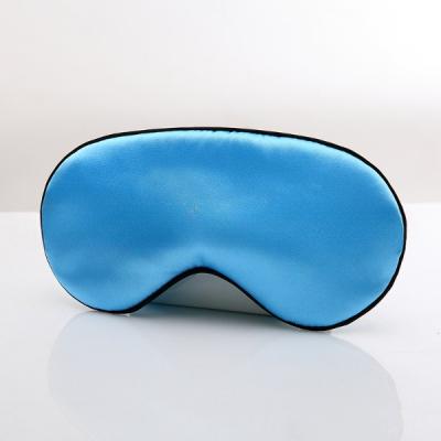 China 2022 Custom Logo Satin Silk Eye Mask Fashion Travel Blackout Eye Shield Solid Color Light Shading Eye Mask for sale