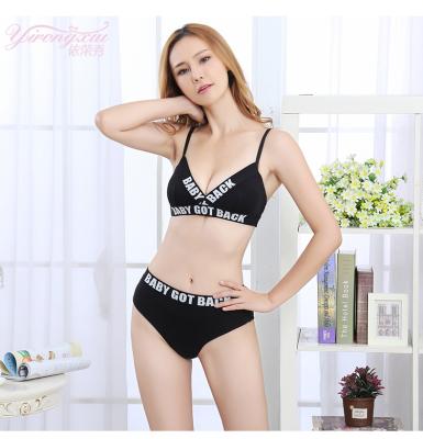 China Spandex/nylon wholesale athletic organization shaping fashion women panties and bra set for sale