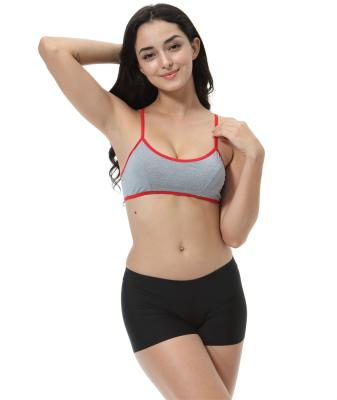 China Breathable Threaded Sports No Steel Ring Leisure And Comfortable Cotton Bra And Panties Set for sale