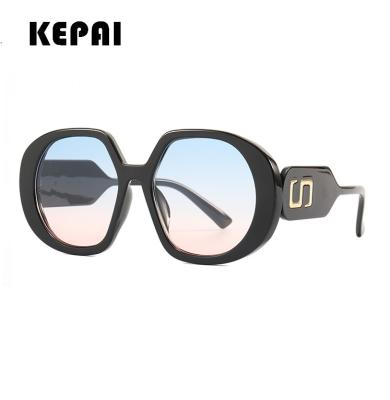 China Custom Metal Sunglasses Women Fashion Round UV400 Gradient Ready Stock Sunglasses OEM for sale