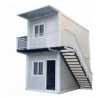 China Modern Low Cost 2 Stories Portable Container Home Prefab Homes for sale