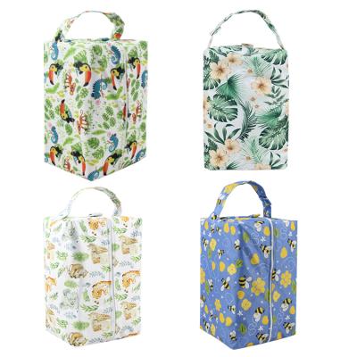 China Waterproof Famicheer Waterproof 2 Zippers Fabric Printed Wet Dry Bag for sale