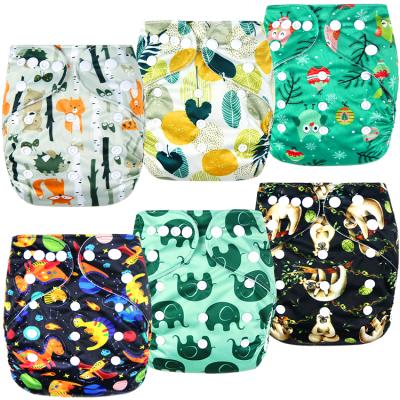 China Soft Famicheer All In One Wet Cloth Diaper Printing Large Animal Cloth Diaper Factory Outlet Dry for sale