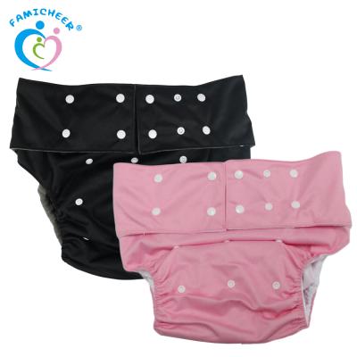 China Adult Cloth Diaper Reusable Adult Diapers Covers Suede Cloth Washable Adult Diaper Pants for sale