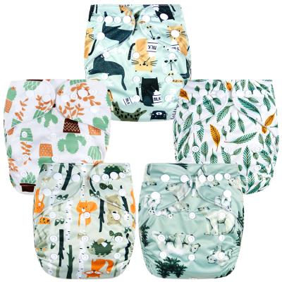 China PUL Printing Famicheer Organic Bamboo One Size Fitted Diaper for sale