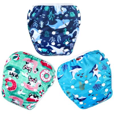 China New Design Printed Reusable Baby Swim Diaper Waterproof Pants for sale