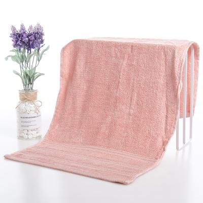 China 100%bamboo fiber bamboo towel solid color bamboo bath towel thick safe for hand children with dobby for sale