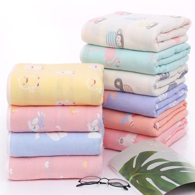 China High Quality Child Safe Gauze Bath Towel Kids Bathing Towel Kids Cartoon Beach Towel for sale