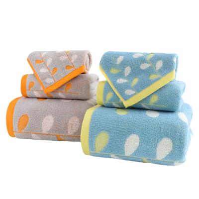 China 100% Cotton Child Safe Premium Towels Salon Towels Luxury Jacquard Set Bath Towel for sale