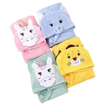 China China Factory Custom Baby Bath Microfiber Hooded Towels Child Safe Towels With Custom Logo Print for sale