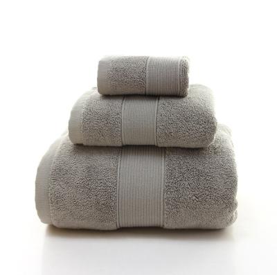 China Color Jacquard Dobby Cotton Bathroom Face Hand Towel Luxury 100% Child Safe Luxury Bath Towels Sets 3 Pieces for sale