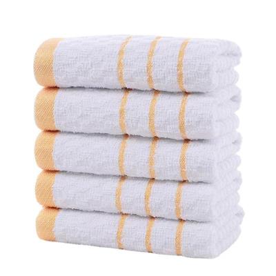 China Factory wholesale white towel cotton jacquard disposable face towel safe for weave children for sale