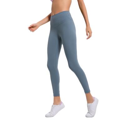 China Breathable Compression High Comfort Women Yoga Sports Pants Soft Waist Solid Color Butt Lift Up Seamless Gaiters Fitness Gym Clothing Legging for sale