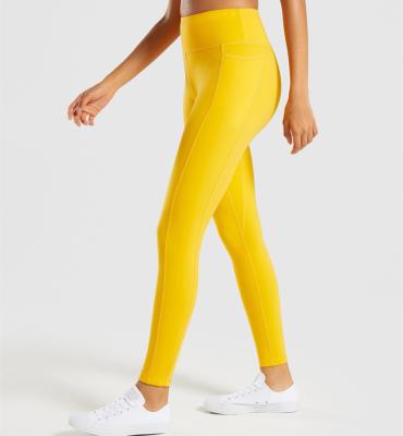 China JieJin Antibacterial 2020 Customized Unbranded Wholesale Organic Solid Color Quick Dry Women's Yoga Leggings for sale