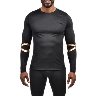 China New Bondage Leather Corset Men Gym Wear Sports T-shirt Compression Anti-UV for sale