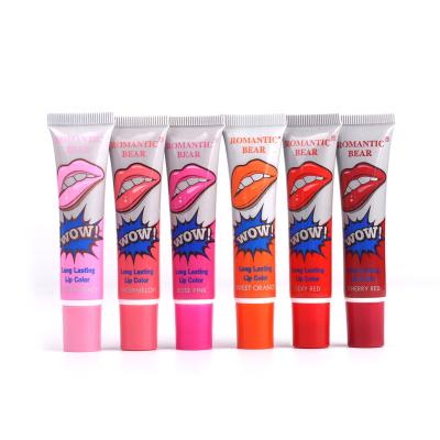 China 1PCS Waterproof Stunning 6 Colors Waterproof Makeup Liquid Lipstick Tint Teardrop Lasting Lip Gloss for sale