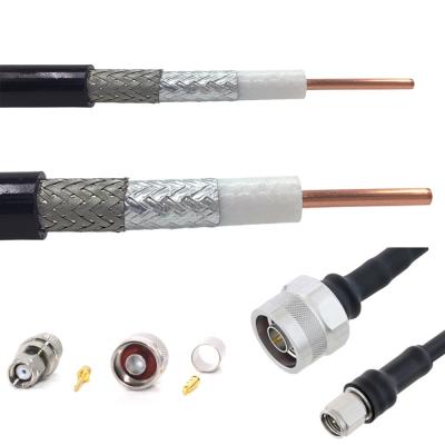 China Low Loss LMR400 Tinned Copper Plated Type LMR200 RG8 KSR400 Coaxial Cable SMA Male N Male LMR400 Cable Jumper Assembly for sale