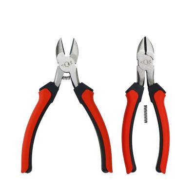 China MULTI FUNCTIONAL DIY Tool 45# Professional Carbon Steel DACHNAG Oblique Mouth Pliers Black And Red Rubber Handle Multifunctional Cut-Off Pliers for sale