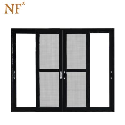 China Heat Insulation Resistant Thermal Break Patio Exterior Double Glazing Aluminum Glass Sliding Door for sale