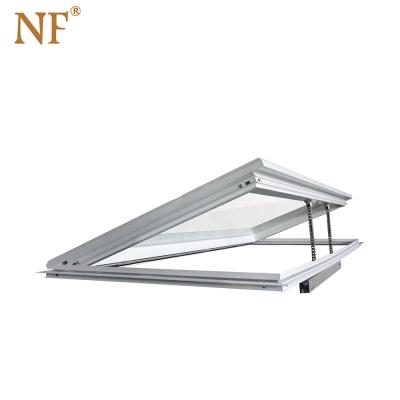 China Folding Aluminum Round Screen Frame Roof Bi-fold Glass Window Skylight On Sale for sale